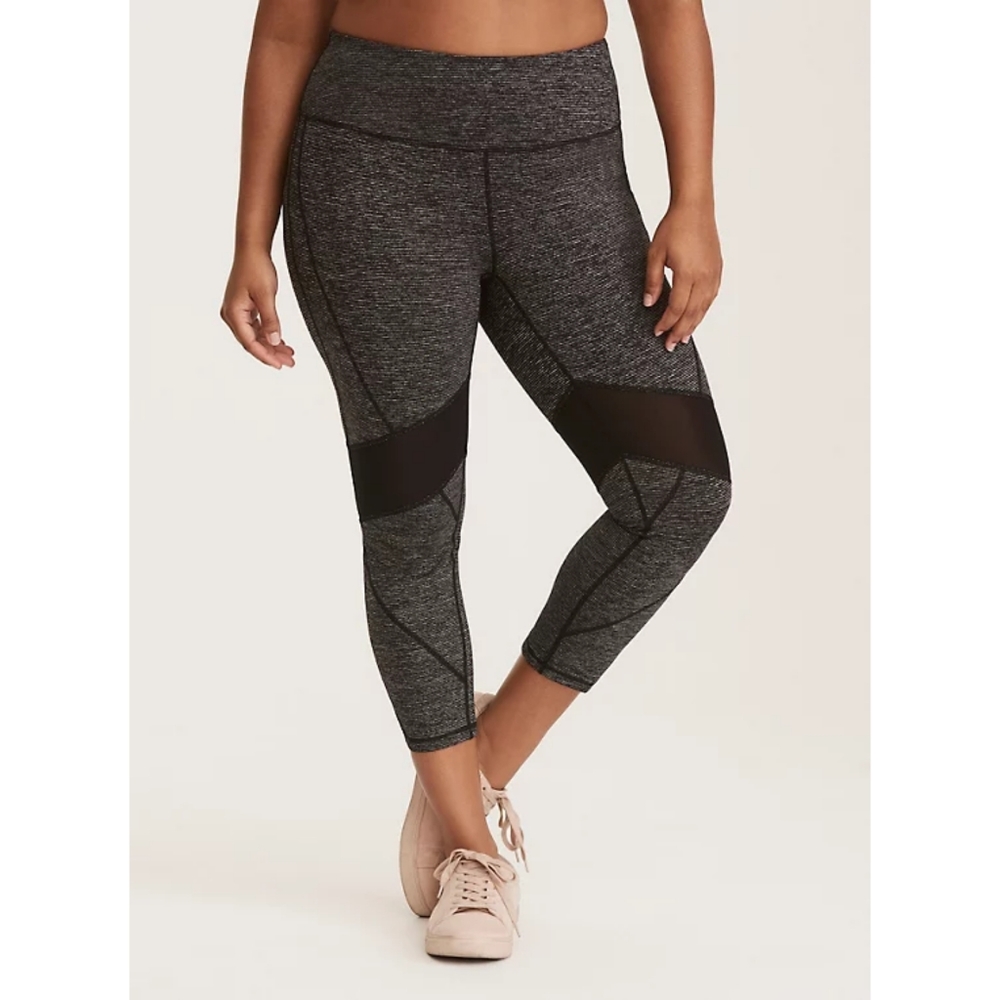 Torrid Active Striped Leggings with Mesh Inset 2